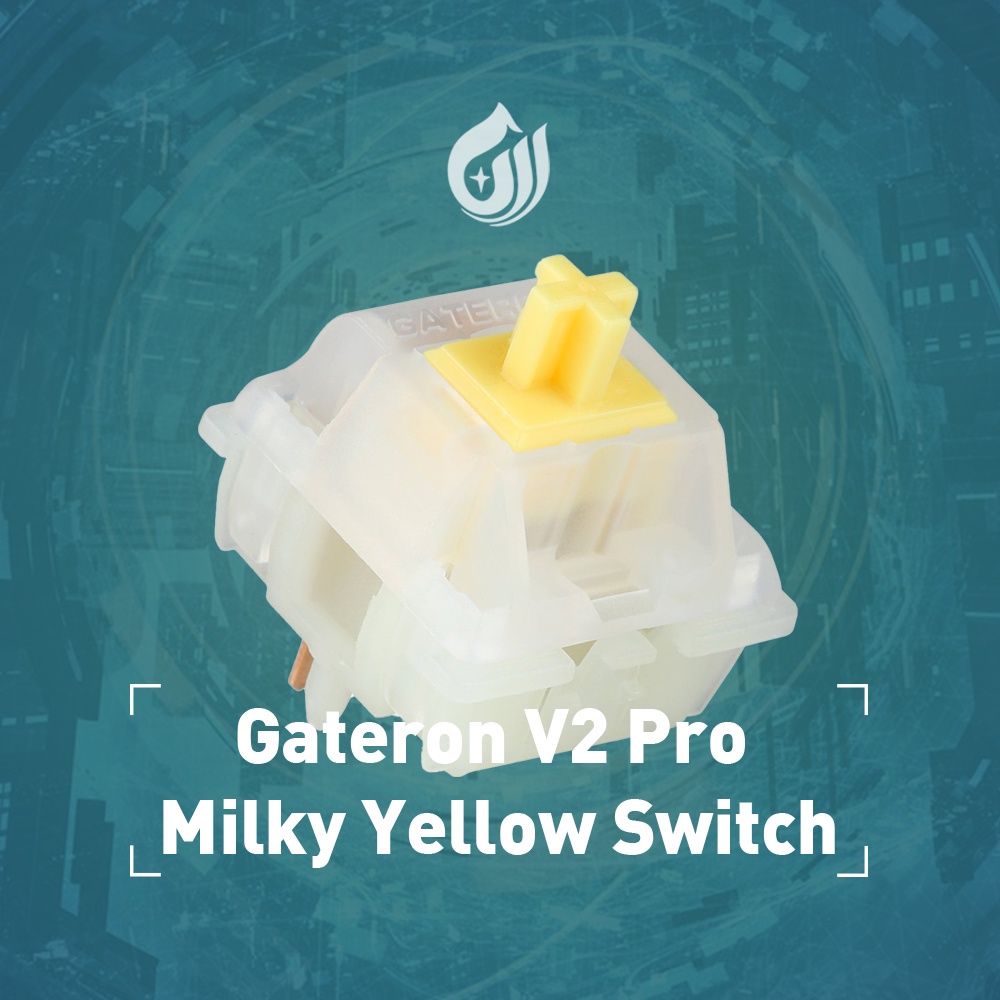 10 PCS BOX Gateron V2 Pro Milky Yellow Mechanical Keyboard Switch