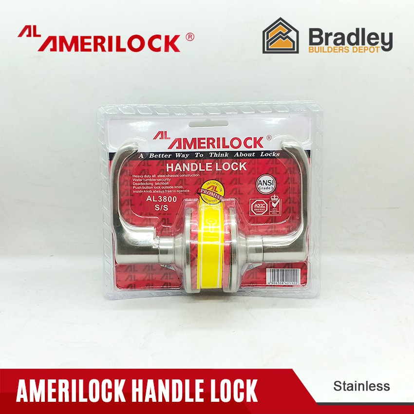 Amerilock Lever Type Lockset Al Antique Brass Or Stainless