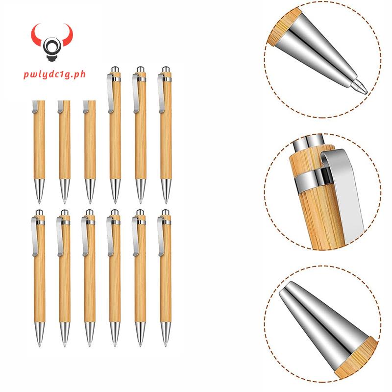 Bamboo Retractable Ballpoint Pen Black Ink Mm Office Products Pens