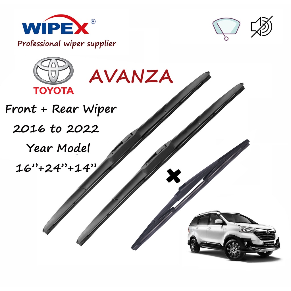 Wipex Quality Toyota AVANZA Wiper Blade 16 24 14 For 2016 To 2021