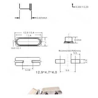 10Pcs Quartz Crystal Resonator Passive Oscillator HC 49S 4Mhz 6Mhz 8Mhz