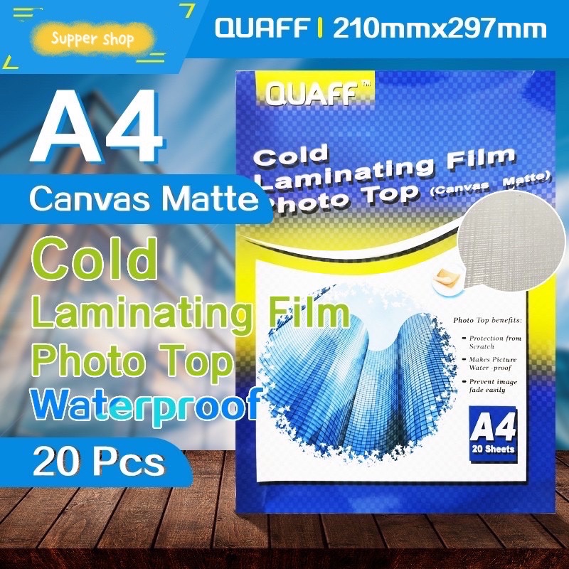 Quaff Photo Top Cold Laminating Film A Size Canvas Matte Pcs Per