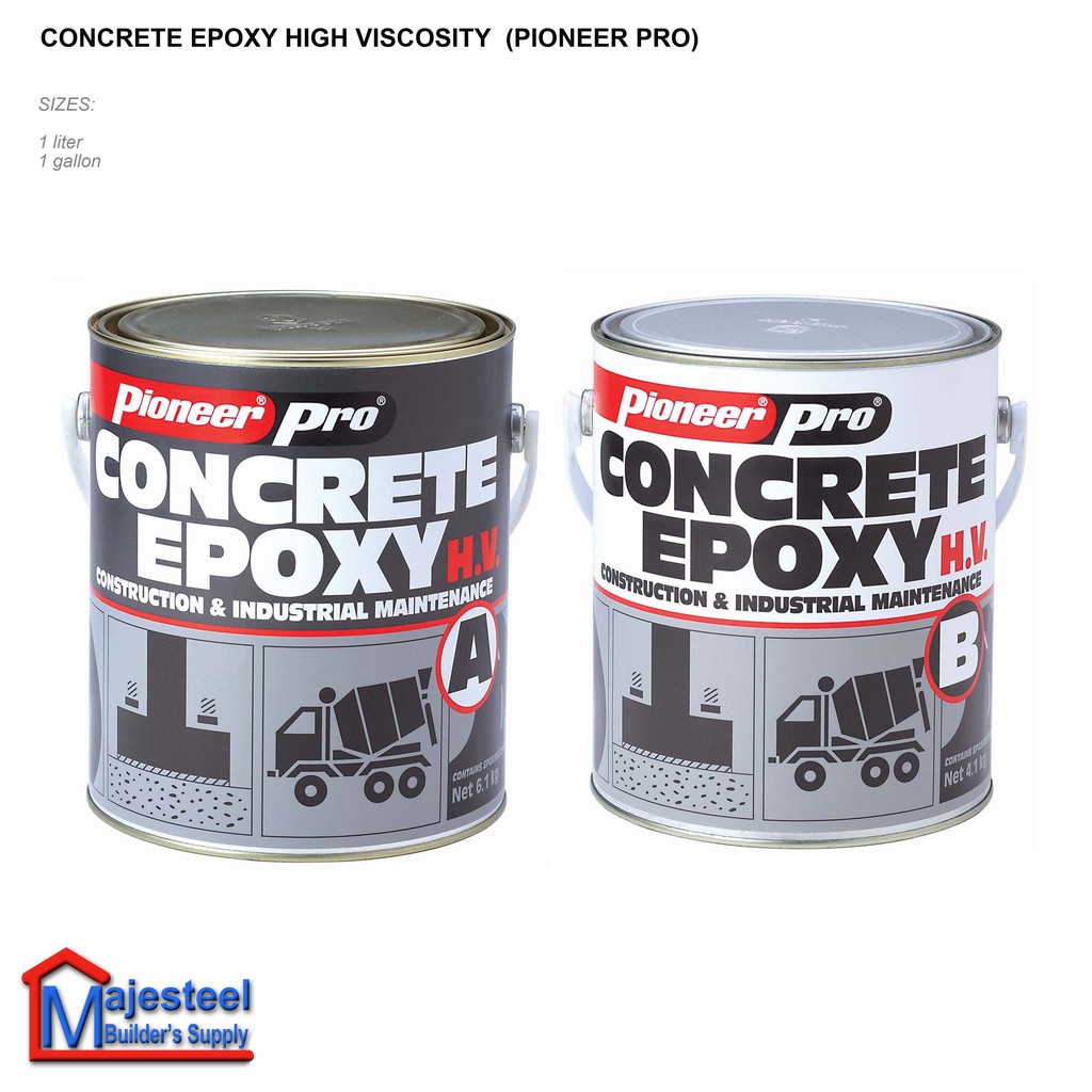 Pioneer Pro Concrete Epoxy 4LITERS SET A B High Viscosity Construction