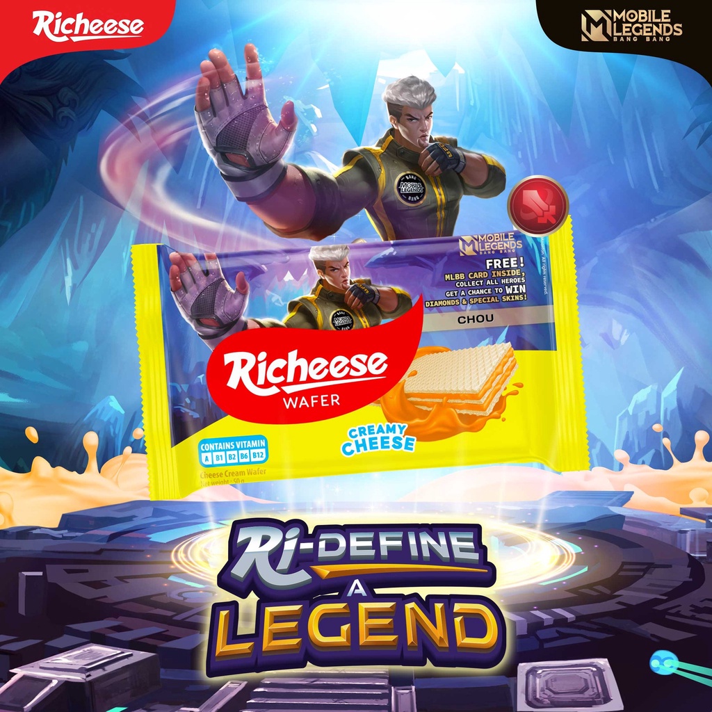 Richoco Mobile Legends Chocolate Milk Richnuts Wafer 50G Shopee