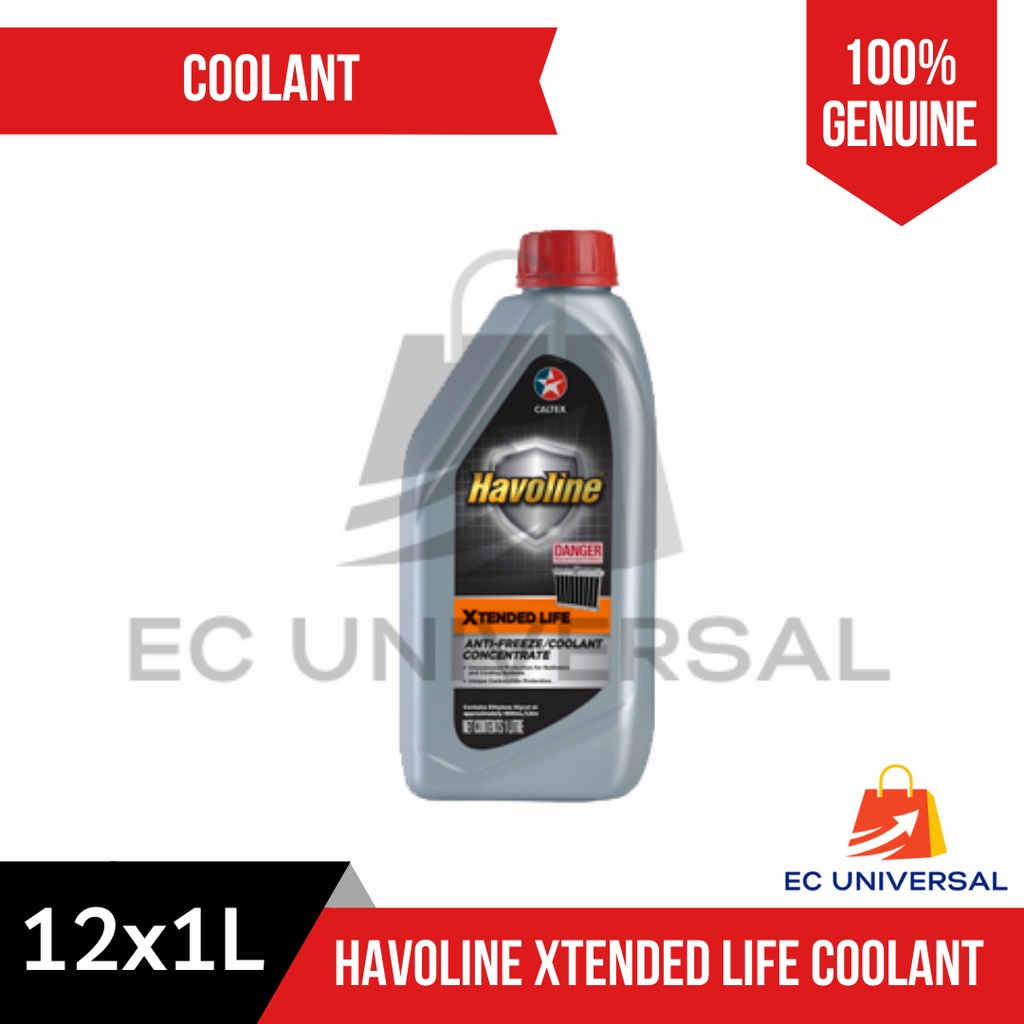 Caltex Havoline Xtended Life Antifreeze Coolant Concentrate 12x1 Liters