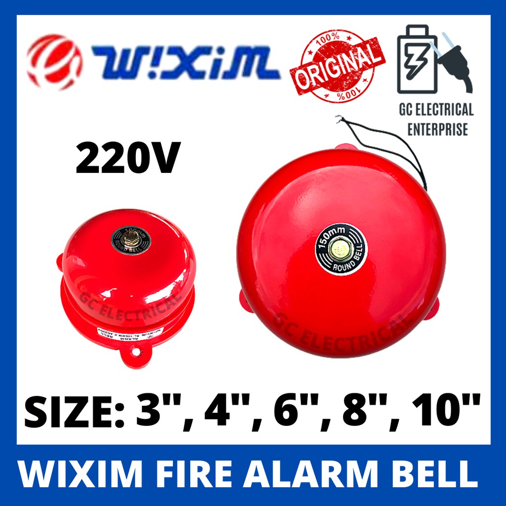 Fire Alarm Bell 3 4 6 8 10 Manual Switch Home Fire Fighting Alarm