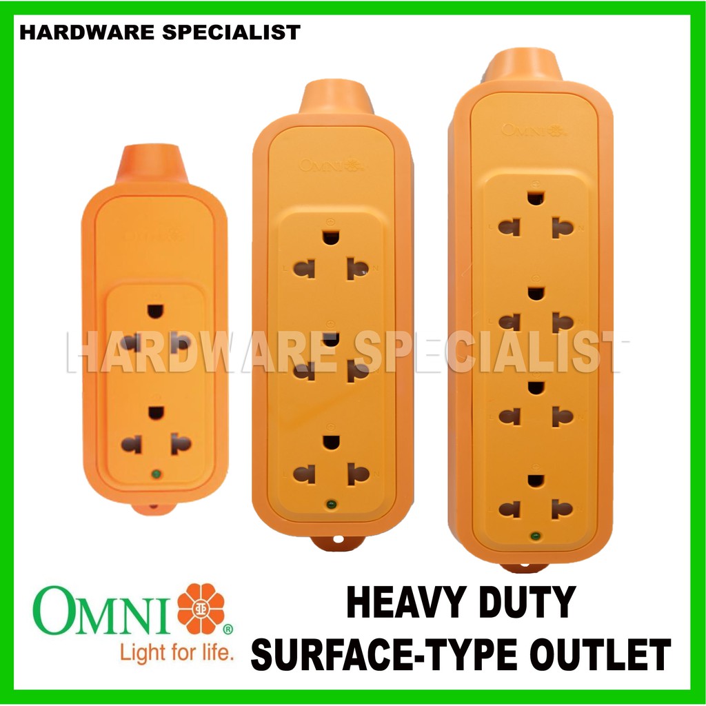 Omni Heavy Duty Surface Type Outlet 2 3 Or 4 Gang Original Authentic