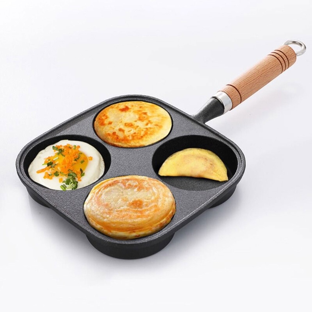 Avinas 4 Hole Multipurpose Aluminum Non Stick Frying Pan Egg Pancake