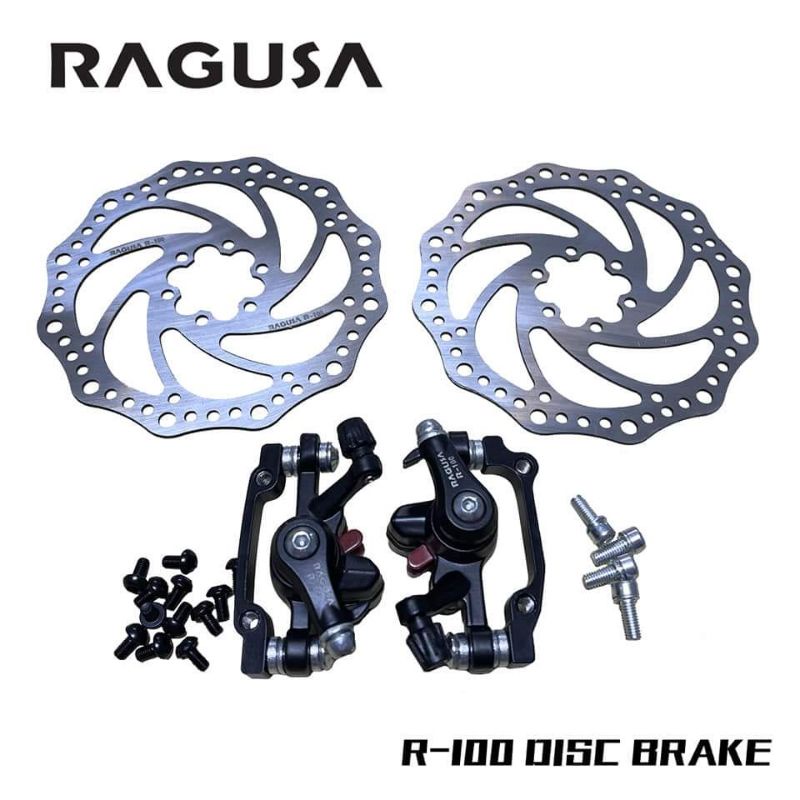 Ragusa Mechanical Bike Caliper With Rotor Set R100 R200 Shopee