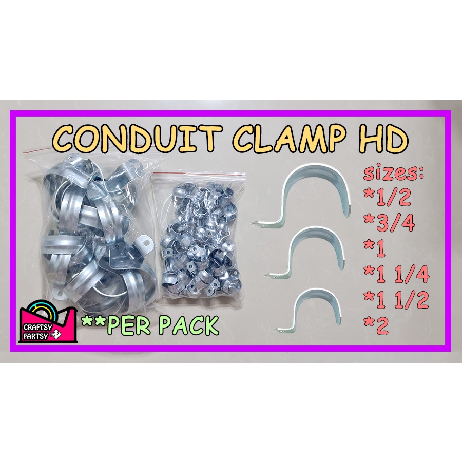 PER PACK Conduit Clamp HD GI Clamp C Clamp Single For EMT IMC RSC