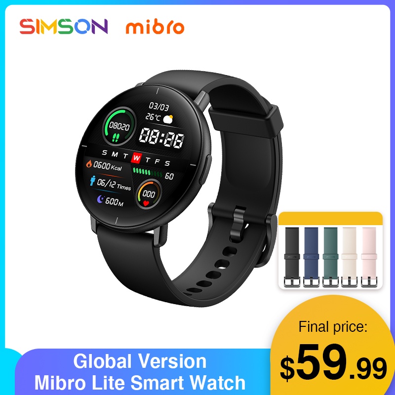 Mibro Lite Smartwatch Inch Amoled Screen Support Multi Language