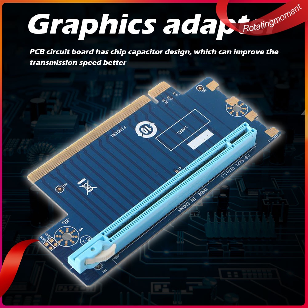 RotatingMoment PCIe X16 Riser Right Angled PCI E GPU Adapter For PCI