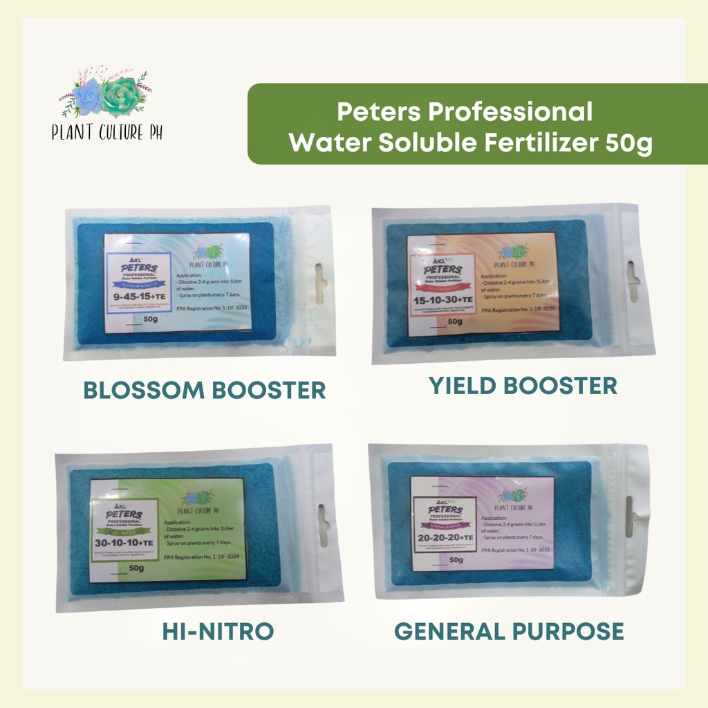 Peters Professional Water Soluble Fertilizer 50g Shopee Philippines