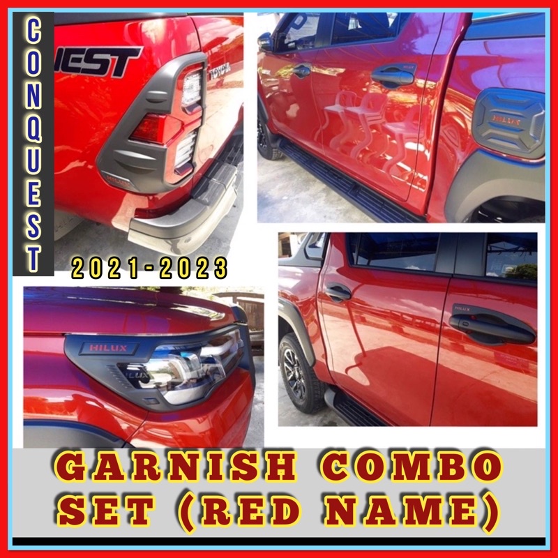 TOYOTA HILUX CONQUEST 2021 2024 GARNISH COMBO SET THAILAND MADE