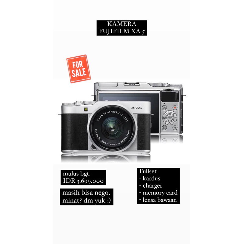 Fujifilm Xa 5 Fullset Camera Shopee Philippines