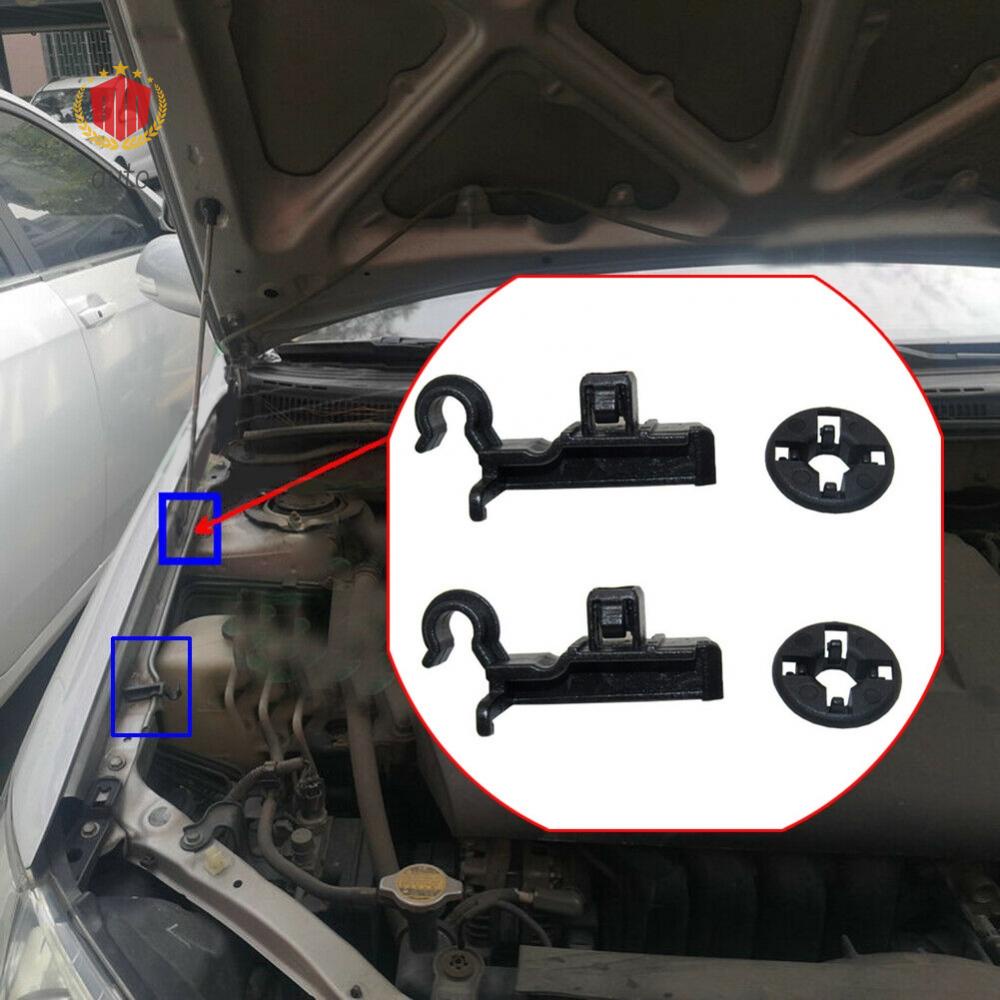 Hood Support Prop Rod Holder Clips Grommet For Toyota For Corolla Rav