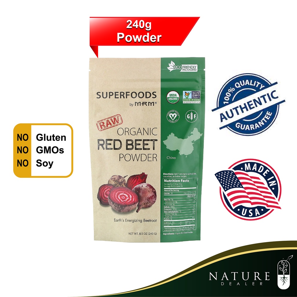 ONHAND MRM Raw Organic Red Beet Powder 8 5 Oz 240 G Shopee