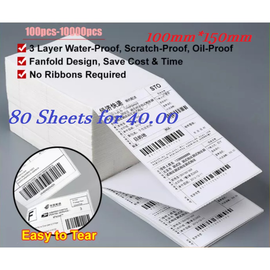 A6 Shipping Waybill Sticker Paper Roll Three Proof A6 Thermal Label