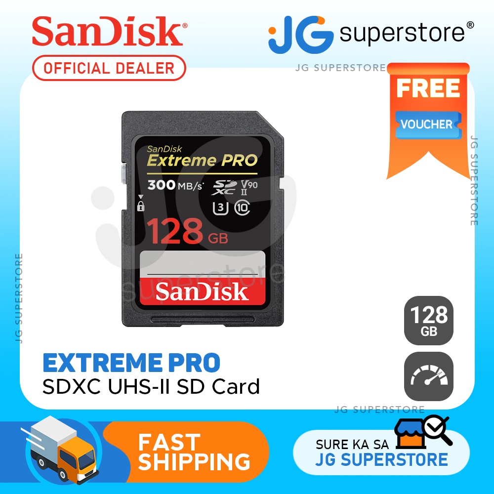 Sandisk Extreme Pro Gb Uhs Ii Sdxc V U Sd Memory Card With Mb