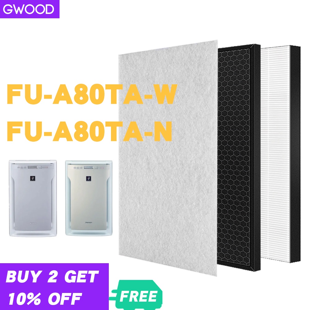 Gwood Compatible Filter Set For Sharp Fu A E W Fz A Sfe Hepa Carbon