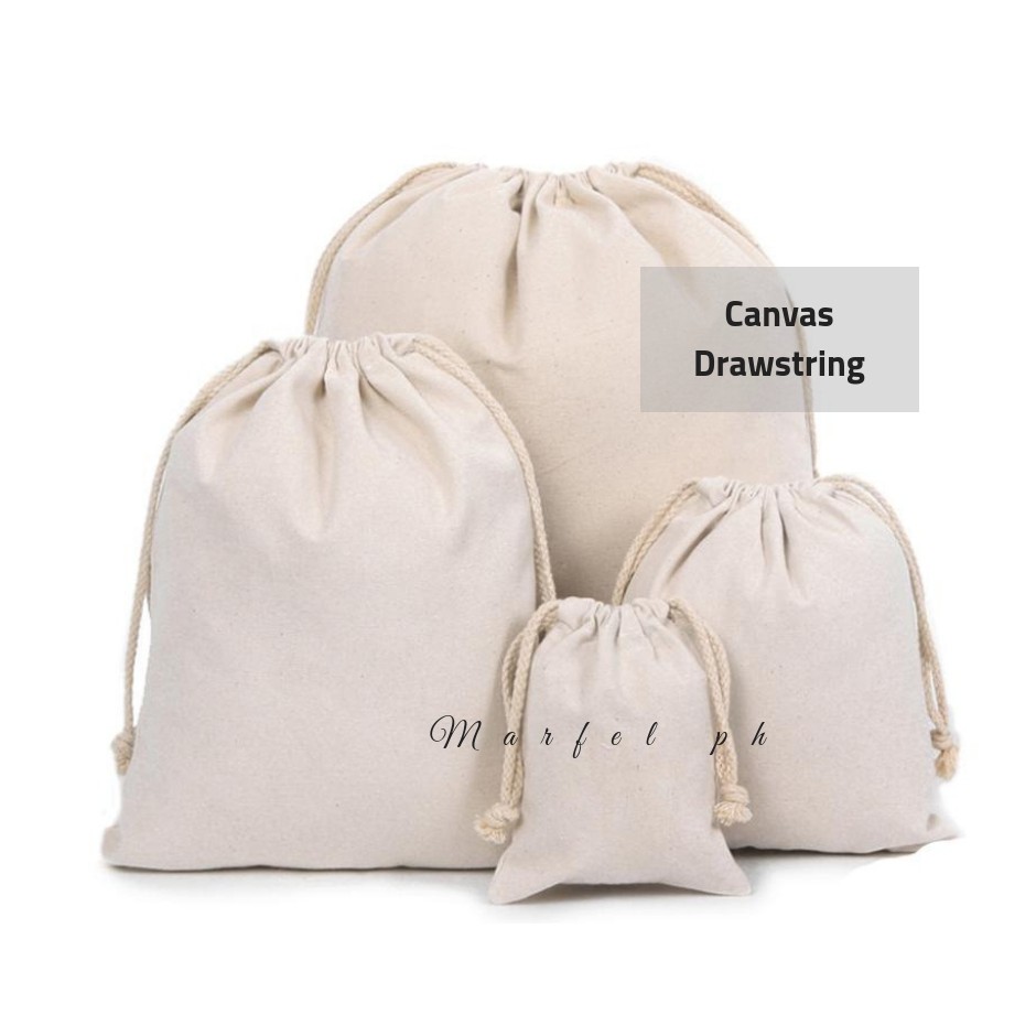 Katsa Drawstring High Quality Plain Canvas String Bag Shopee Philippines