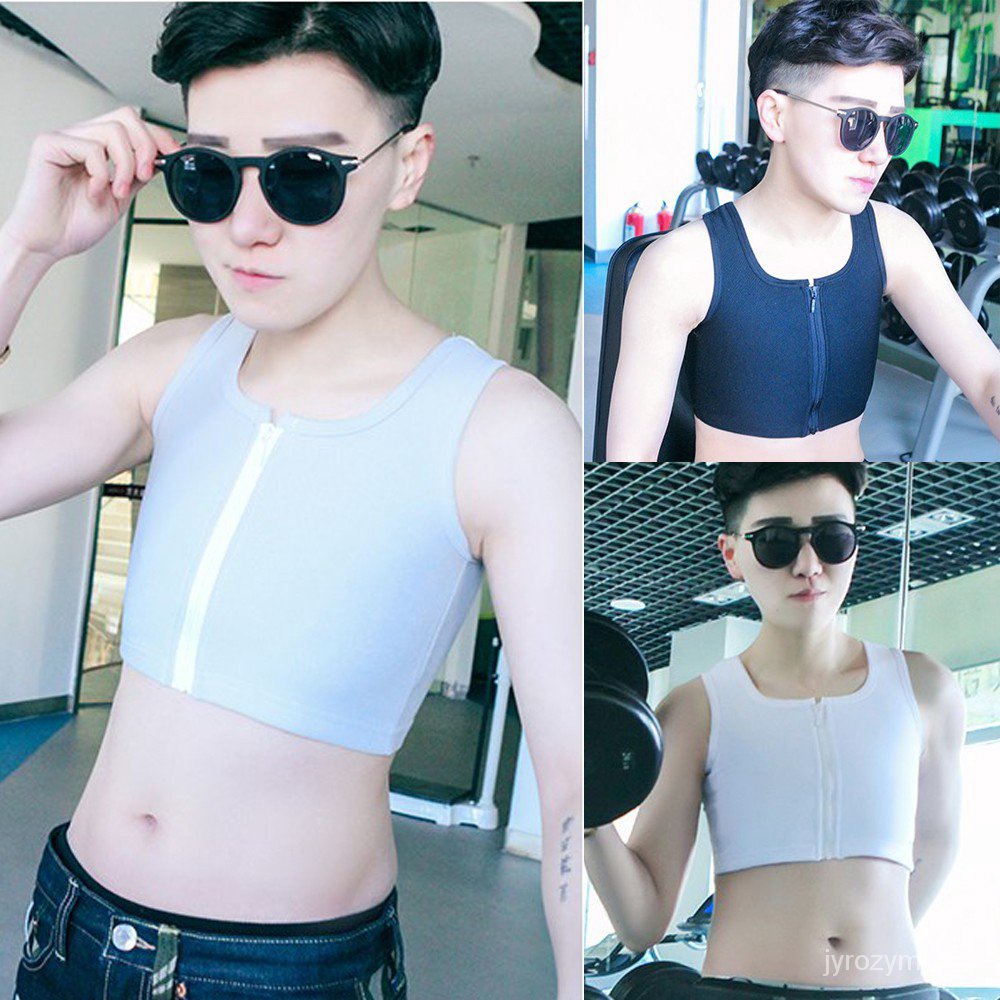 Lowest PriceBreathable Short Zipper Chest Breast Binder Lesbian Trans