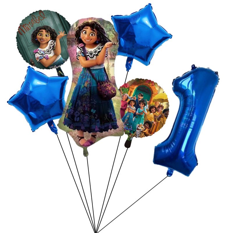 6pcs Encanto Balloons Set Girls Birthday Party Decorations 32 Digital