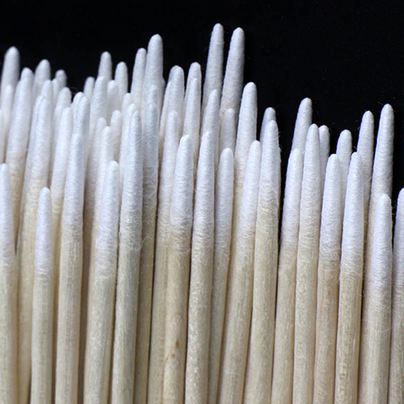 1000pcs Disposable Ultra Small Cotton Swab Lint Free Micro Brushes Wood