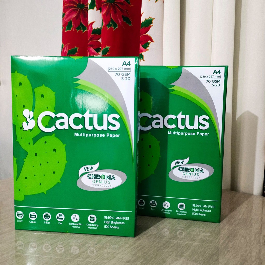 Cactus Bond Paper 1 Box Of 5 Reams Short Long 70 GSM Shopee