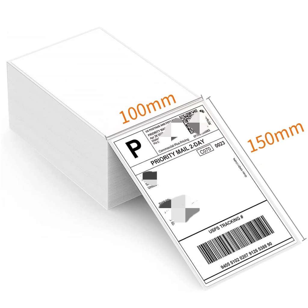 Waybill Thermal Paper 1000pcs Waybill Sticker Fold Stack A6 Waybill