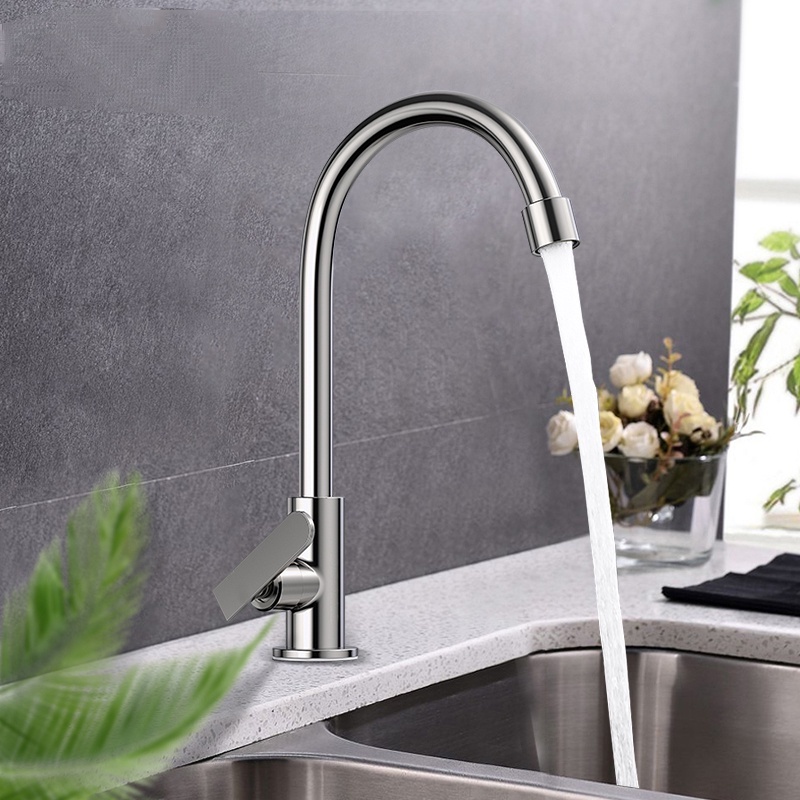 304 Sus Stainless Steel Sink Type Tap Kitchen Faucet Universal Wash