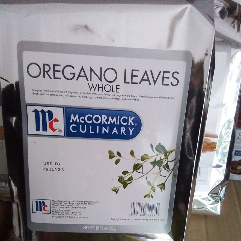 McCormick Oregano Leaves Whole 250g Shopee Philippines