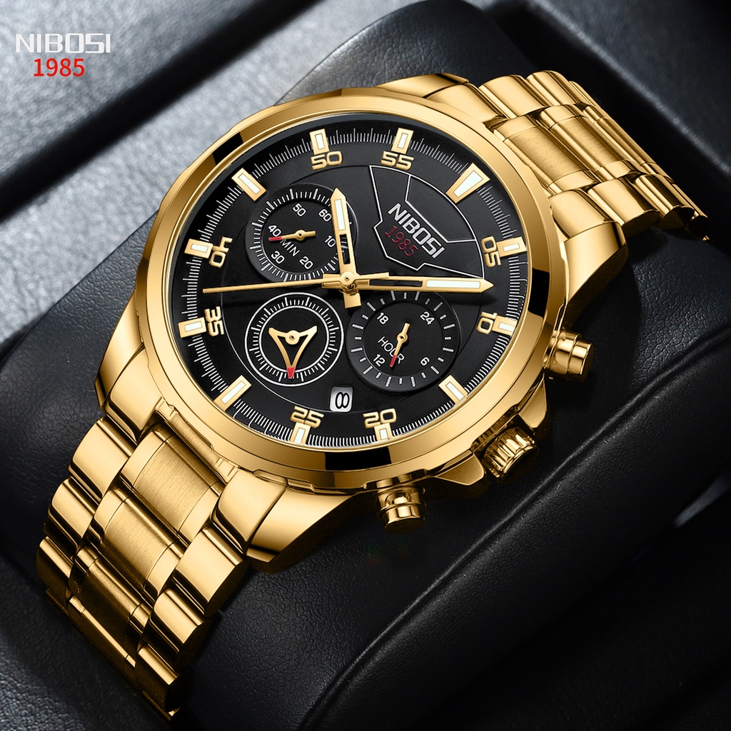 Nibosi Luxury Men S Watch Waterproof Quartz Chronograph Luminous