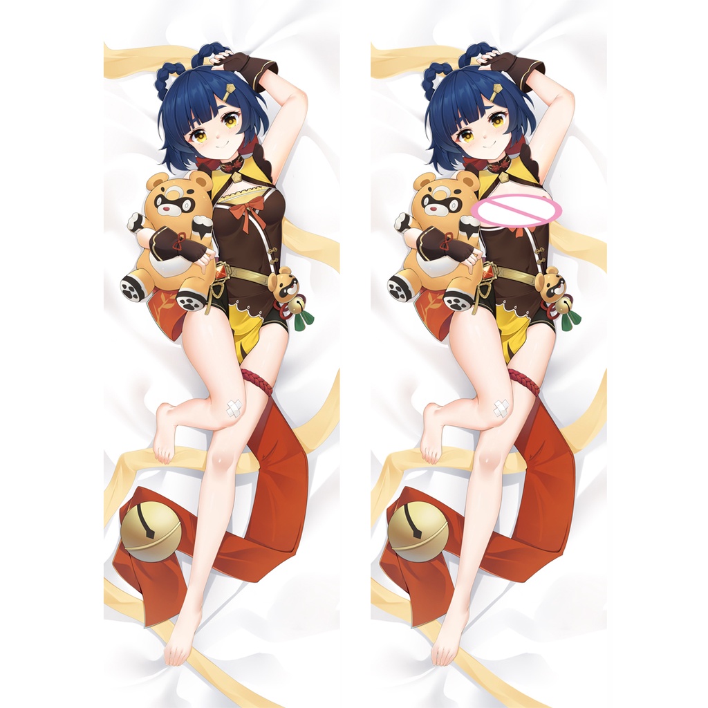 Cm Anime Xiangling Cosplay Pillowcase Peach Skin Genshin Impact