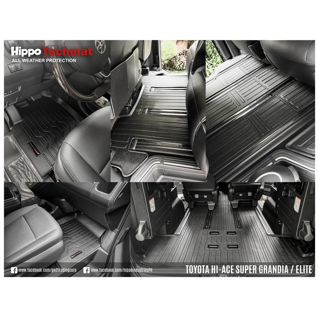 Toyota Hi Ace Super Grandia Elite 2019 Up Matting 4 Rows Hippo