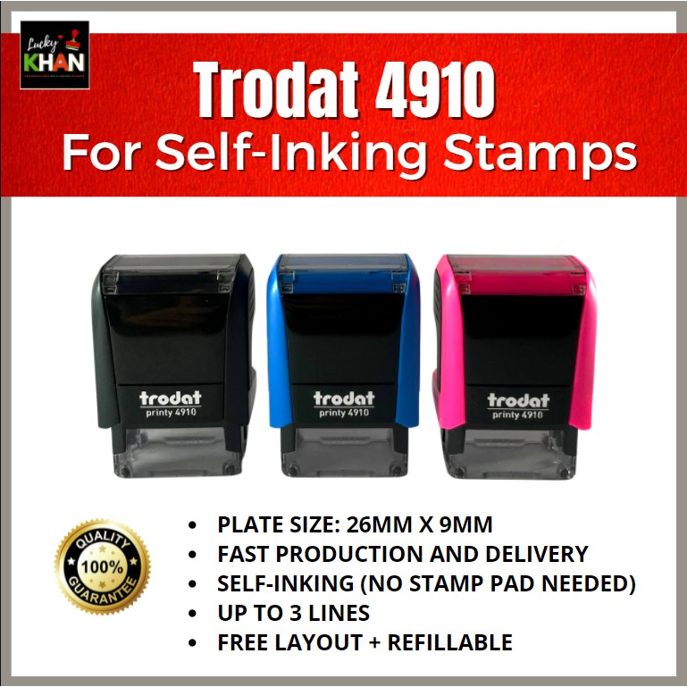 Cod Trodat Self Inking Personalized Stamp With Free Layout For