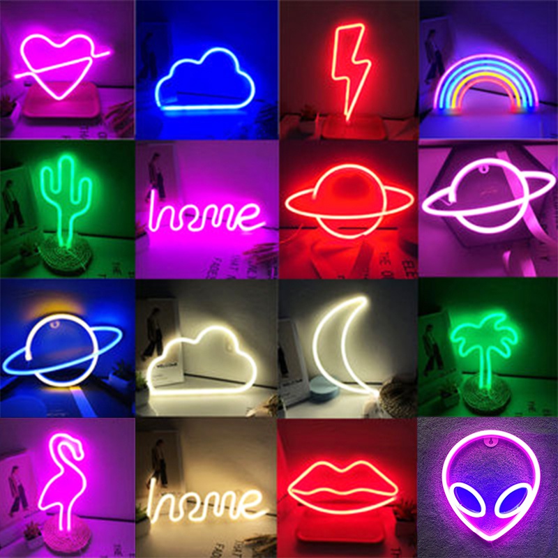 Led Neon Night Light Sign Wall Art Sign Night Lamp Xmas Birthday Gift