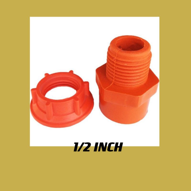 PVC Orange Male Adapter With Lock Nut Shopee Philippines