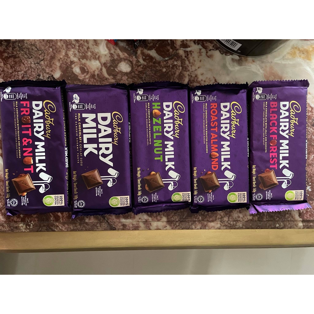 Cadbury Dairy Milk Black Forest Roast Almond Hazelnut Fruit Nut