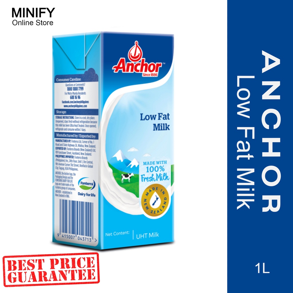 Anchor Low Fat Milk Uht Plain L Shopee Philippines