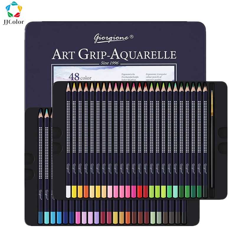 6Ui6 Professional Watercolor Pencil Set 12 36 48 Colour Pencils Water