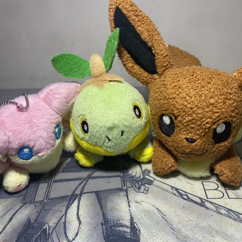 AUTHENTIC POKEMON PLUSH MINI TAKARA TOMY EEVEE PLUSH BANPRESTO TURTWIG