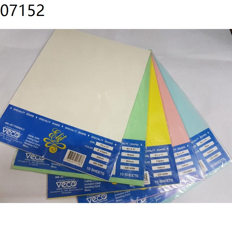 Vellum Board VECO Elit Vellum Board Short Long 220 Gsm Shopee Philippines