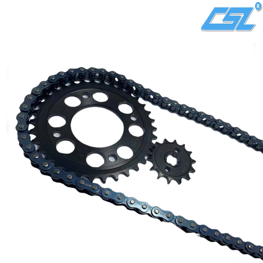 CSL Chain Sprocket Kit BLACK STEEL Xrm Wave125 14t 34t 428 108L Japan