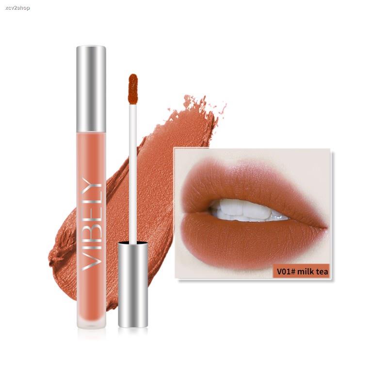 Vibely Matte Lipstick Liquid Waterproof Liptint Classic Nude Smudge