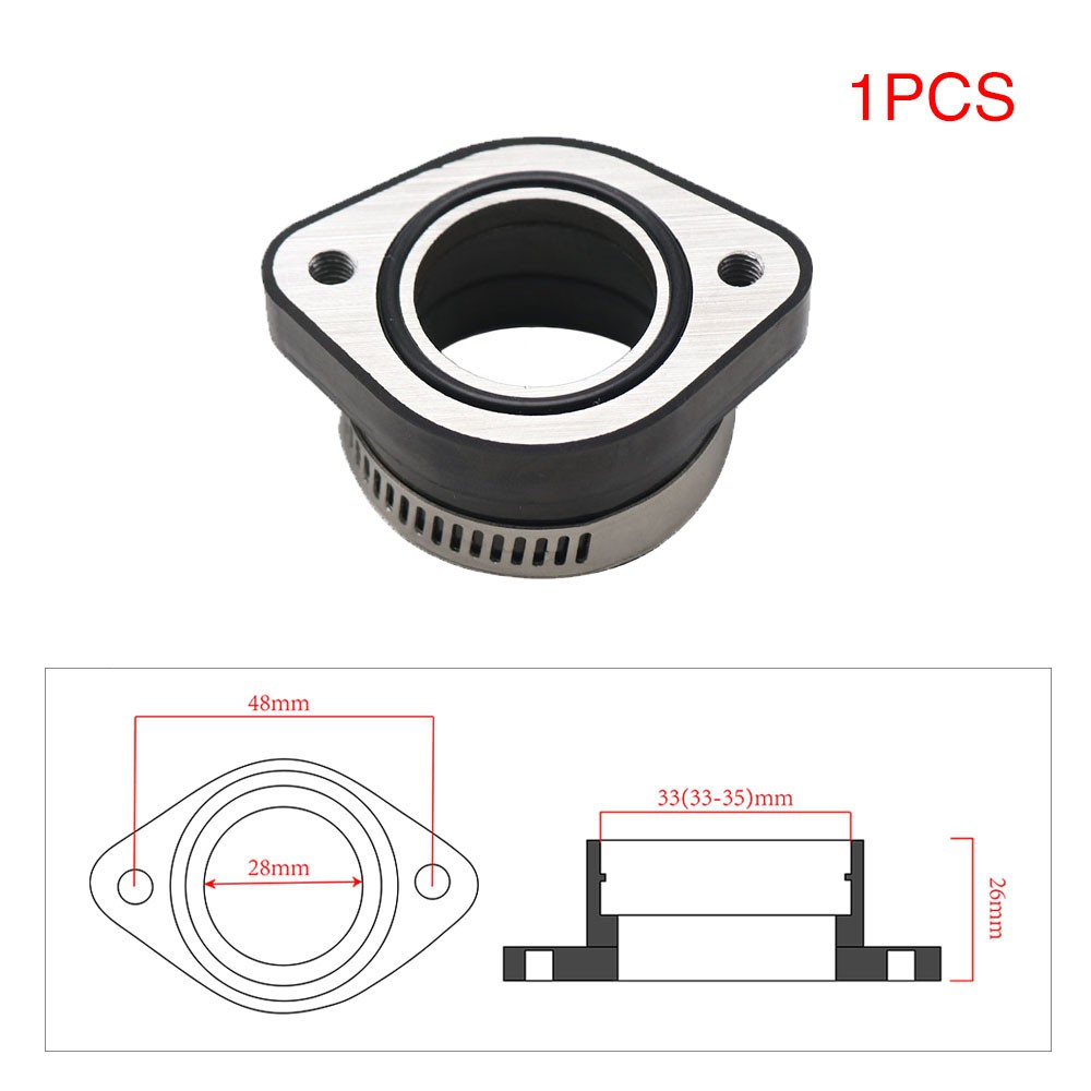 SCL MOTOS New 28mm 29mm 33mm Motorcycle Carb Rubber Carburetor Adapter