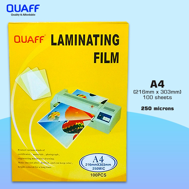 QUAFF Laminating Film Short A4 Long Size 100sheets Shopee