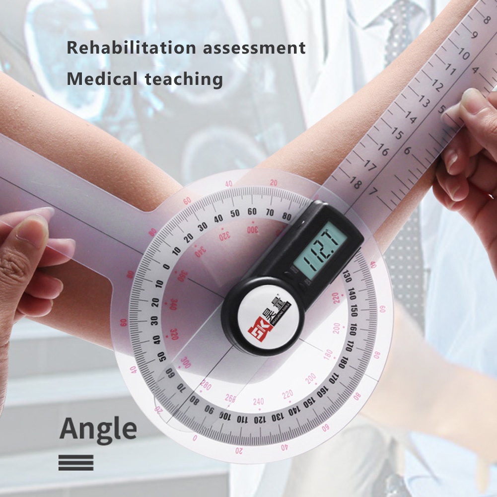 Plastic Digital Orthopedic Protractor Angle Finder Rulers Goniometer