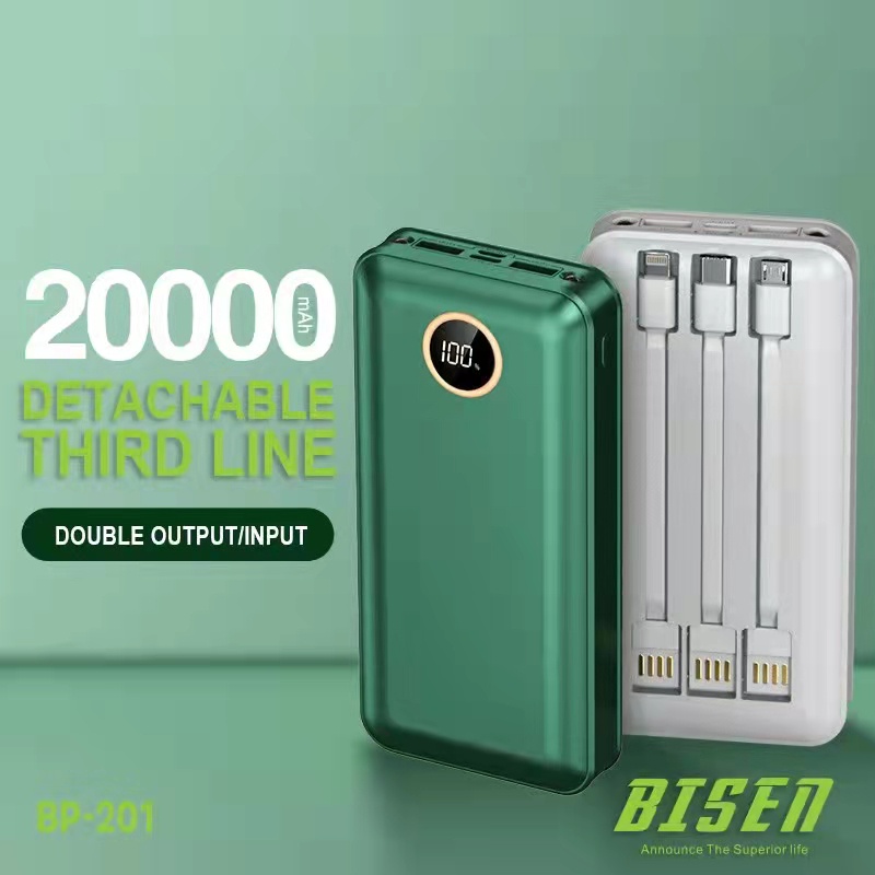 Bisen 20000mAH PowerBank 2 4A Fast Charging Micro Usb Type C Sport