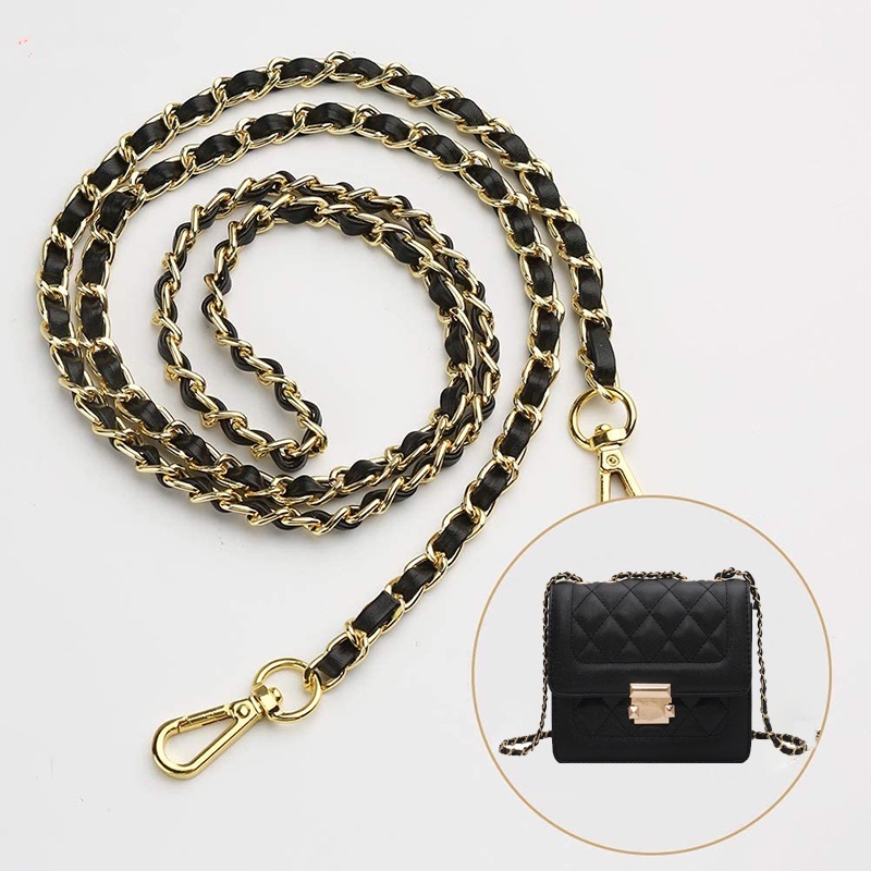 Metal Leather Purse Shoulder Bag Chain Strap Handle Handbag Bag Chain